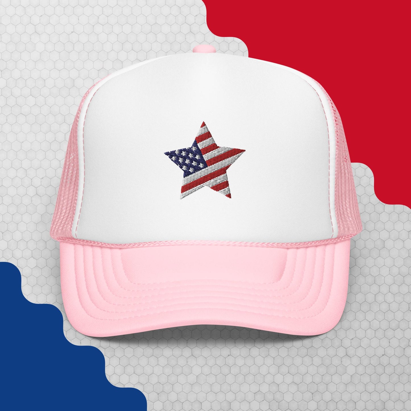 American Flag Star Foam Trucker Hat