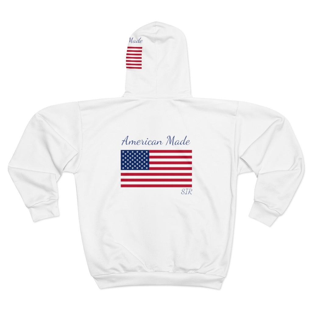 USA flag  Unisex Zip Hoodie