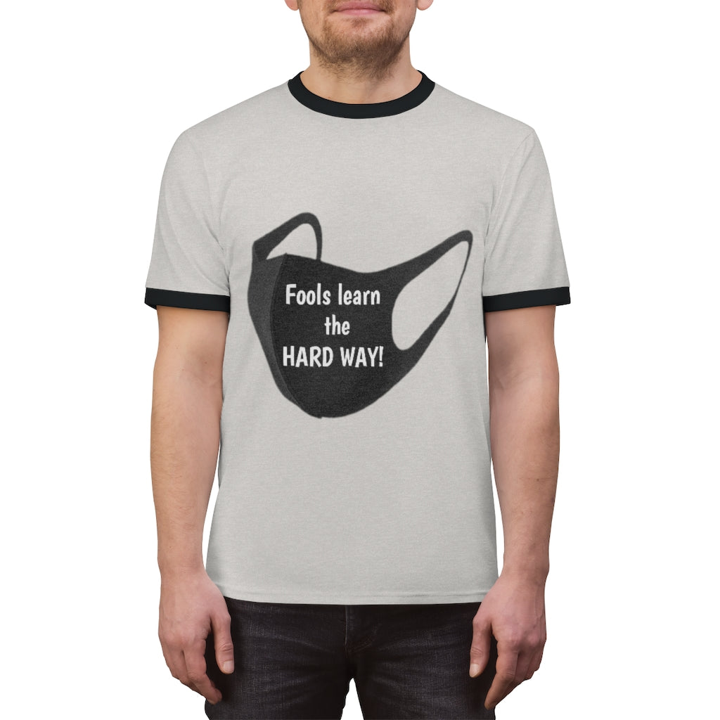 Quoted Face Mask Unisex Ringer Tee