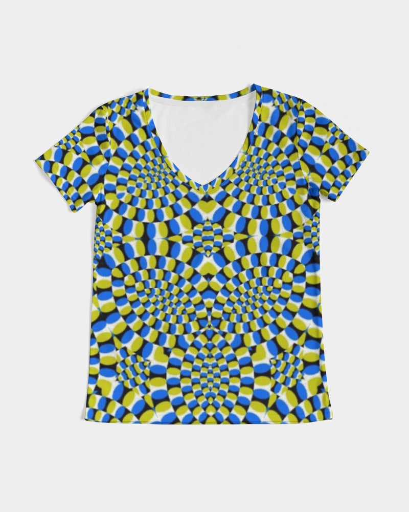 3D Illusion V-Neck T-Shirt