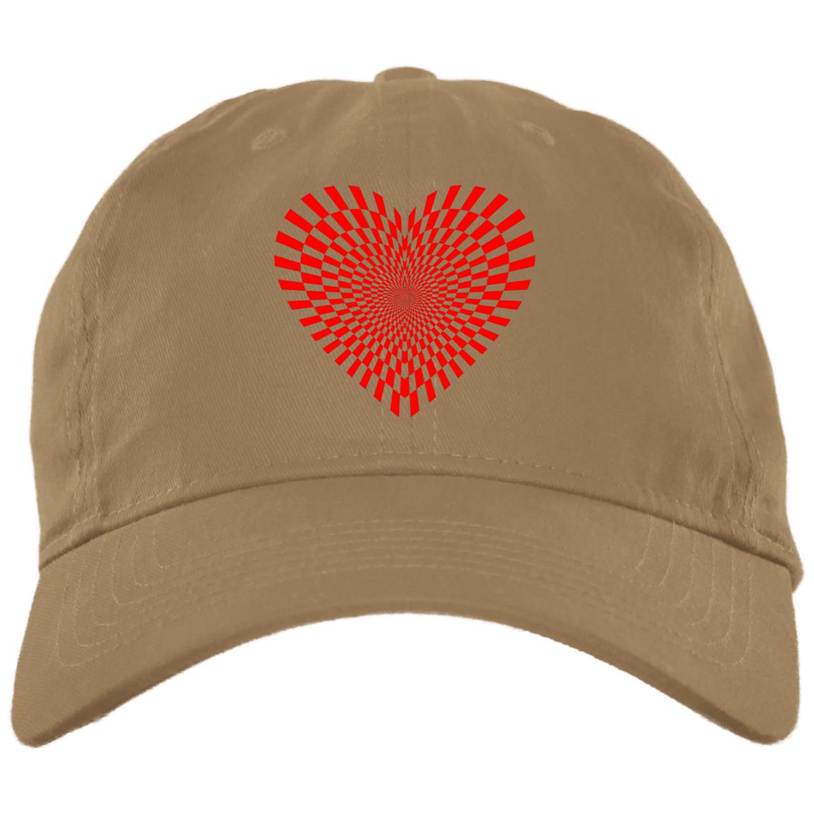 Heart Brushed Twill Unstructured Cap
