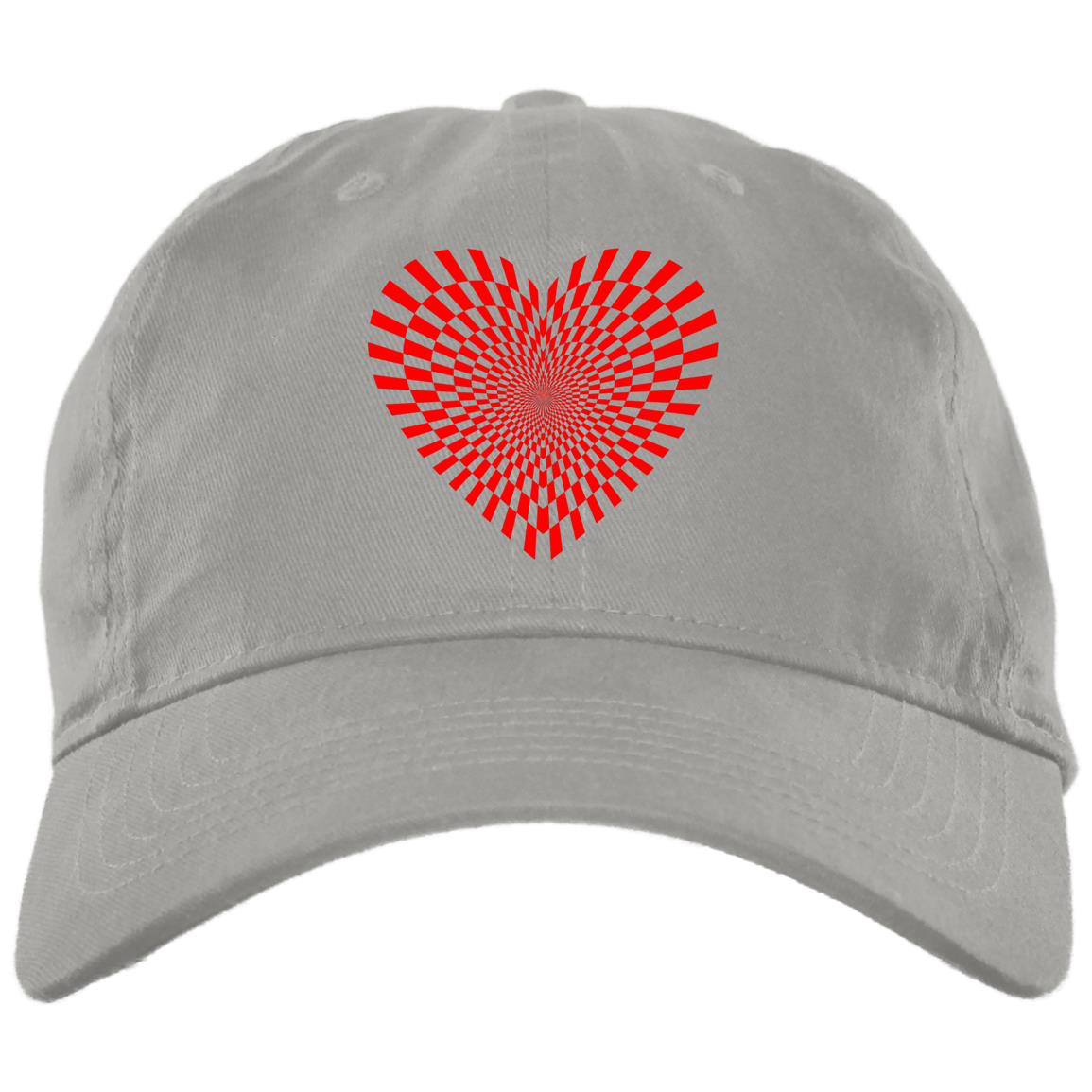 Heart Brushed Twill Unstructured Cap