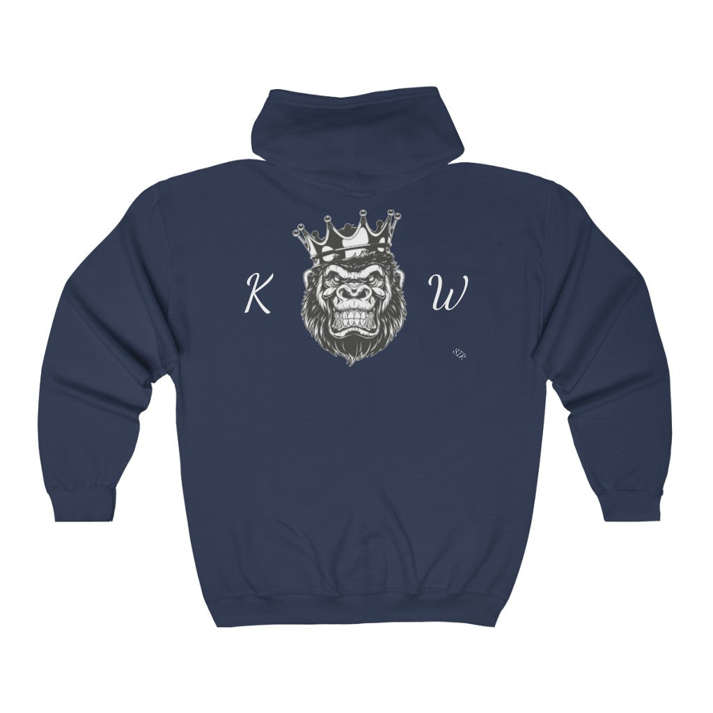 Gorilla King Full Zip Hooded Sweatshirt