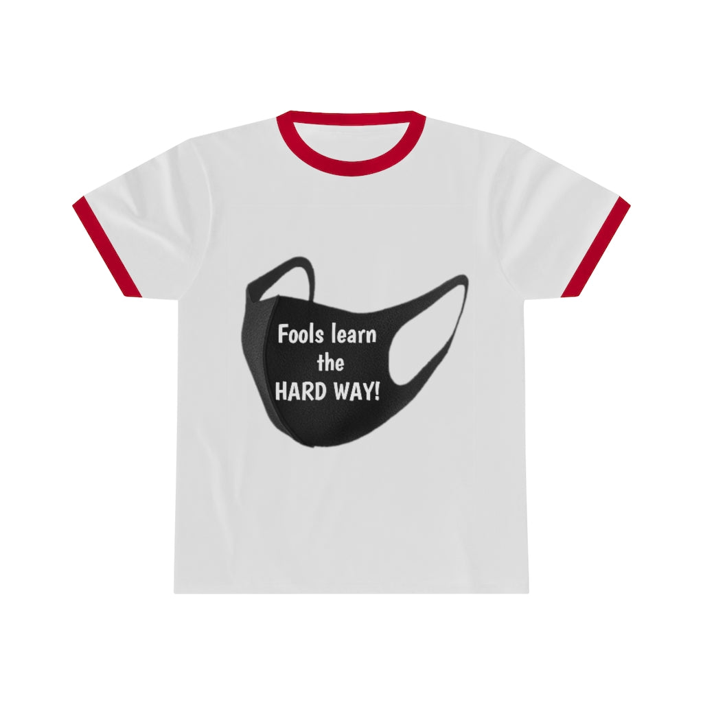 Quoted Face Mask Unisex Ringer Tee