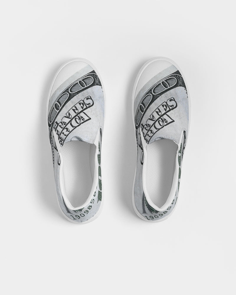 100 Dollar Bill Women's Slip-On Canvas Shoes