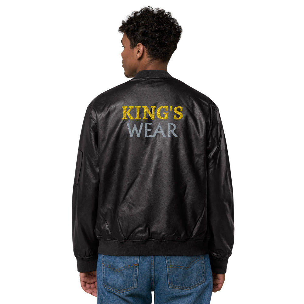 King's Leather Bomber Jacket