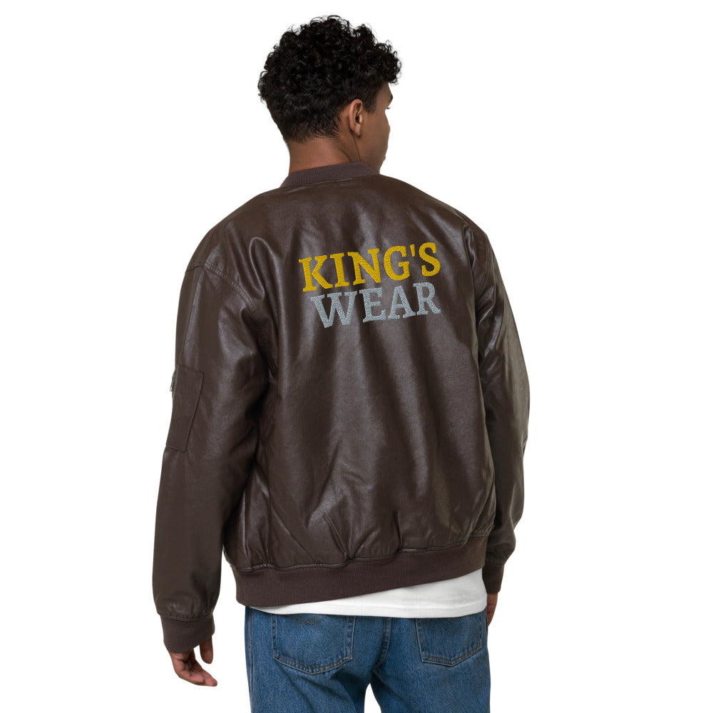 King's Leather Bomber Jacket