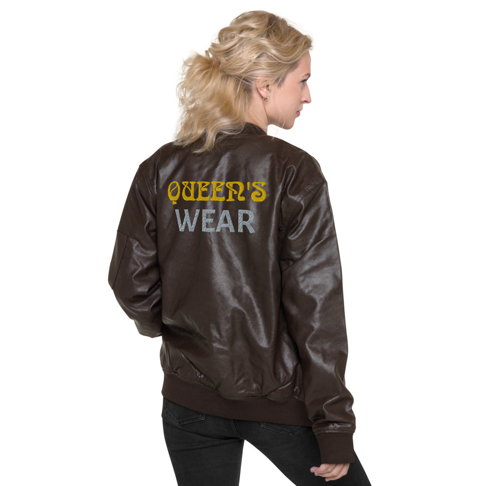 Queen's Leather Bomber Jacket